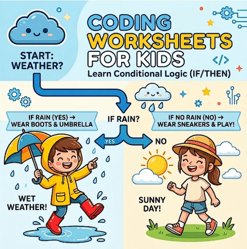 Coding Worksheets for Kids