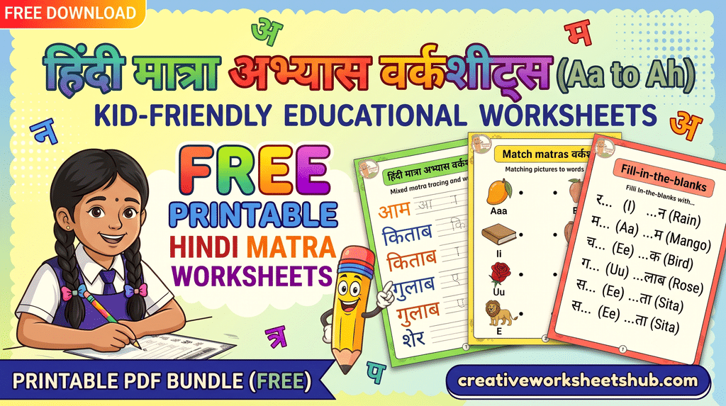 Free Printable Hindi Matra Worksheets