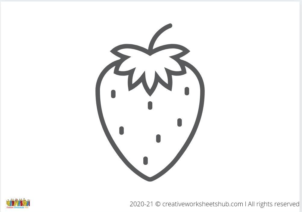 Free Colouring Pages (Fruits) - creativeworksheetshub