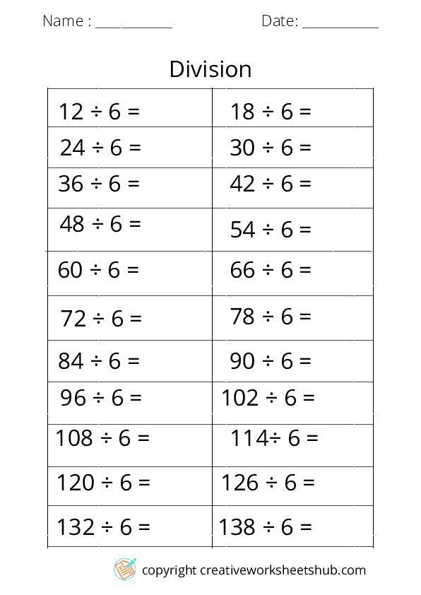 Division worksheets grade 2 - creativeworksheetshub