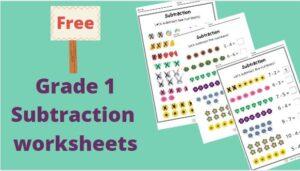 Grade 1 Subtraction Worksheets - creativeworksheetshub