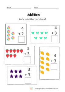 Addition Worksheets for Grade 1 - creativeworksheetshub