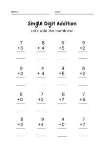 Addition Worksheets for Grade 1 - creativeworksheetshub