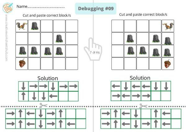 Coding Debugging Worksheets for Kids l Debugging - creativeworksheetshub