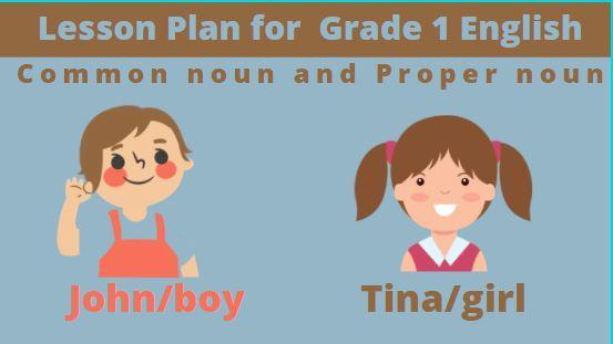 Common And Proper Noun Lesson Plan For Grade 1 English Grammar 