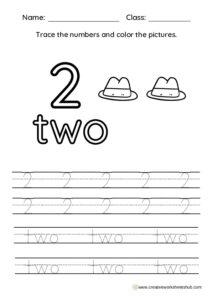 Numbers Tracing Worksheets For Kindergarten - creativeworksheetshub