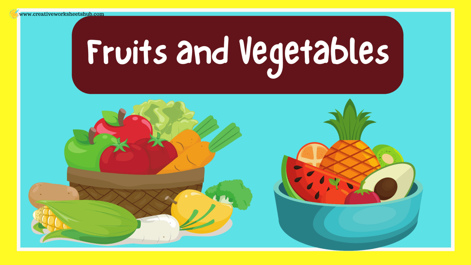 Fruits and Vegetable Worksheets For Kindergarteners - creativeworksheetshub