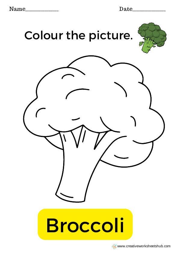 Vegetable Colouring Book For Kindergarteners Creativeworksheetshub