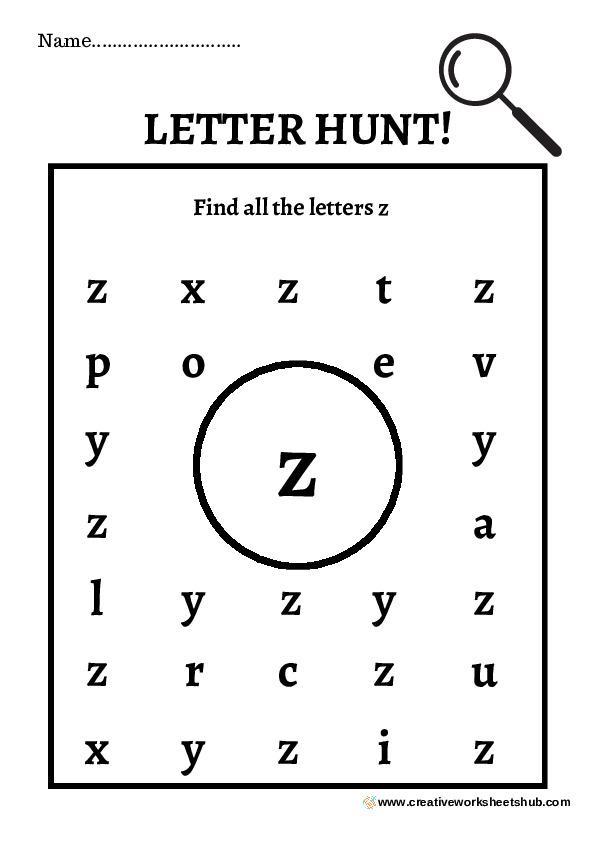 Letter Hunt Worksheets For Kindergarteners – creativeworksheetshub