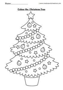 Christmas drawing worksheets for kids