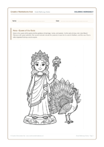 Free Printable Greek Goddess Coloring Pages for Kids (PDF)