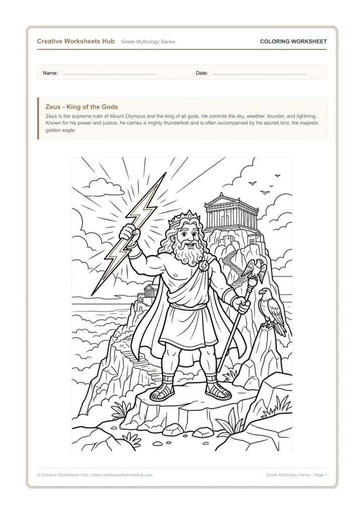 greek mythology coloring pages
